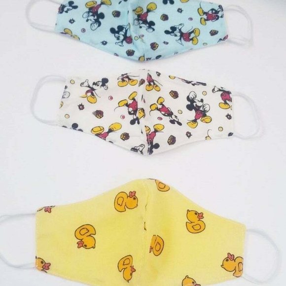 3x HANDMADE duck animal mickey mouse FACE COVER MASK New - Picture 8 of 15